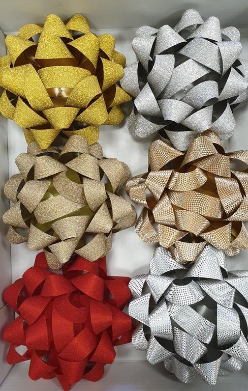 Kokarda Mega - Gwiazdka Brokat 15cm (szt.) Farro