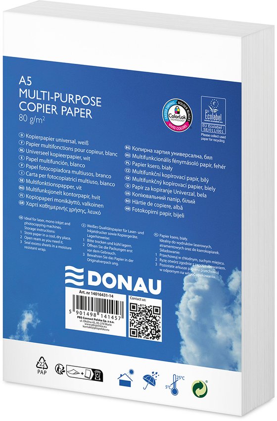 Papier ksero DONAU A5 klasa C 80gsm 500 ark.