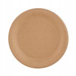 Talerz papierowy śr.23cm Nature 50szt. /Abc-Pak