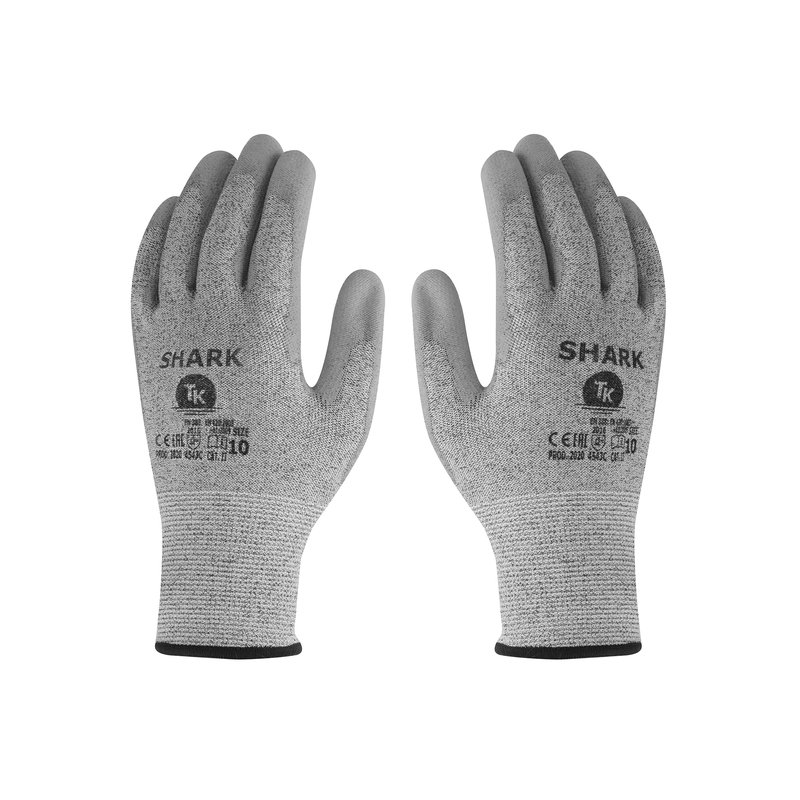 Rękawice TK Shark Antyprzecięciowe Rozm. 8 Szare   /TK GLOVES