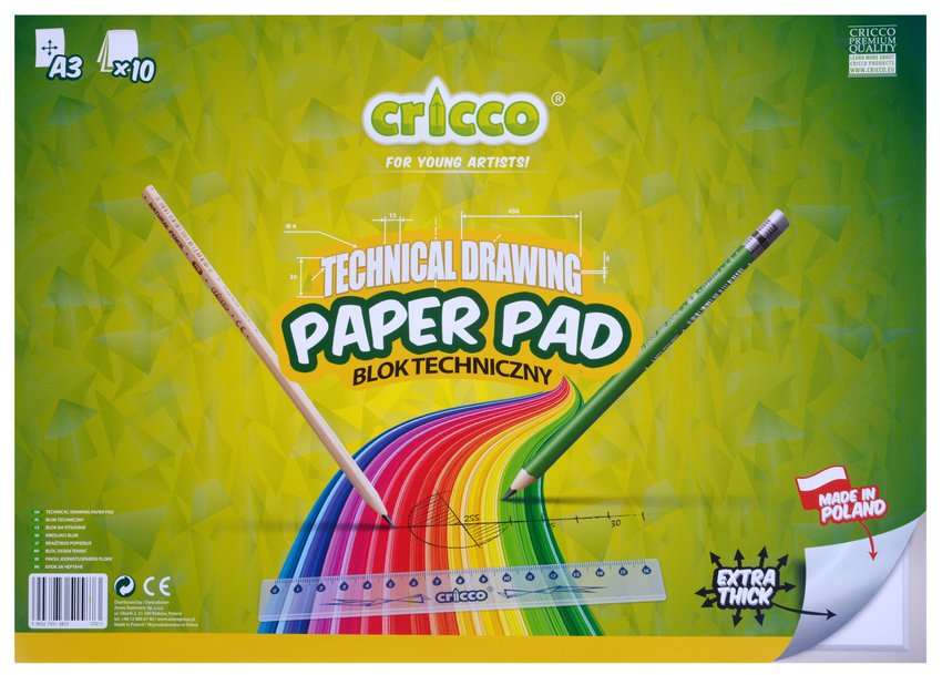 Blok Techniczny Cricco Biały A3 10Kartek