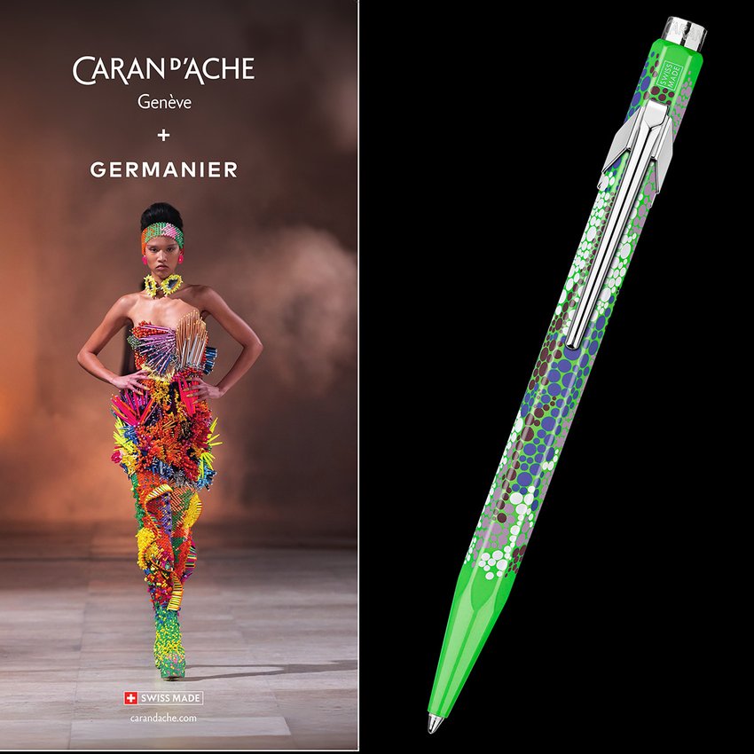 Długopis CARAN D'ACHE 849 Germanier w pudełku zielony neonowy