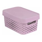 Curver Infinity pojemnik ażurowy 4.5L z pokrywką różowy
