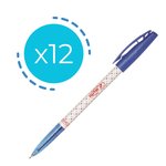 Zestaw (x12szt.) Długopiów Rystor Kropka 0,5mm Niebieski