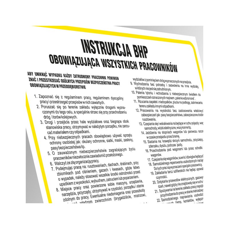 Znak TDC Instrukcja Ogólna Bhp Obowiązująca Wszystkich Pracowników  /TDC