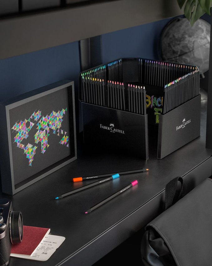 Kredki Trójkątne Black Edition 100 Kol. Faber-Castell