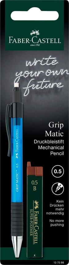 Ołówek Aut. Grip Matic 1375 0,5 Mm + 12 Wkładów  Faber-Castell