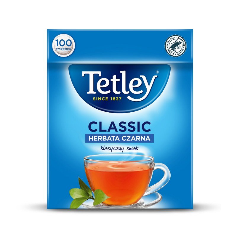 Herbata Tetley Classic Black 100 Torebek Bez Zawieszki