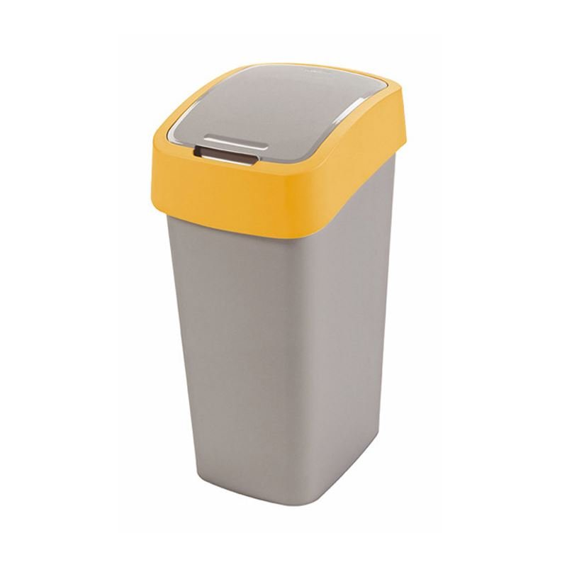 Kosz uchylny Flip 45L srebro pomarańczowy Curver 195023