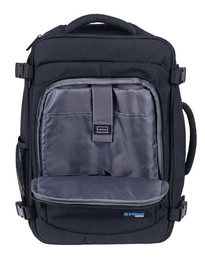 Plecak DONAU TRAVEL Warsaw 15,6" 23l USB + kabel czarny