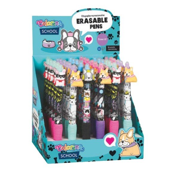 Długopis Aut. Ścieralny Colorino Dog 0.5 Niebieski