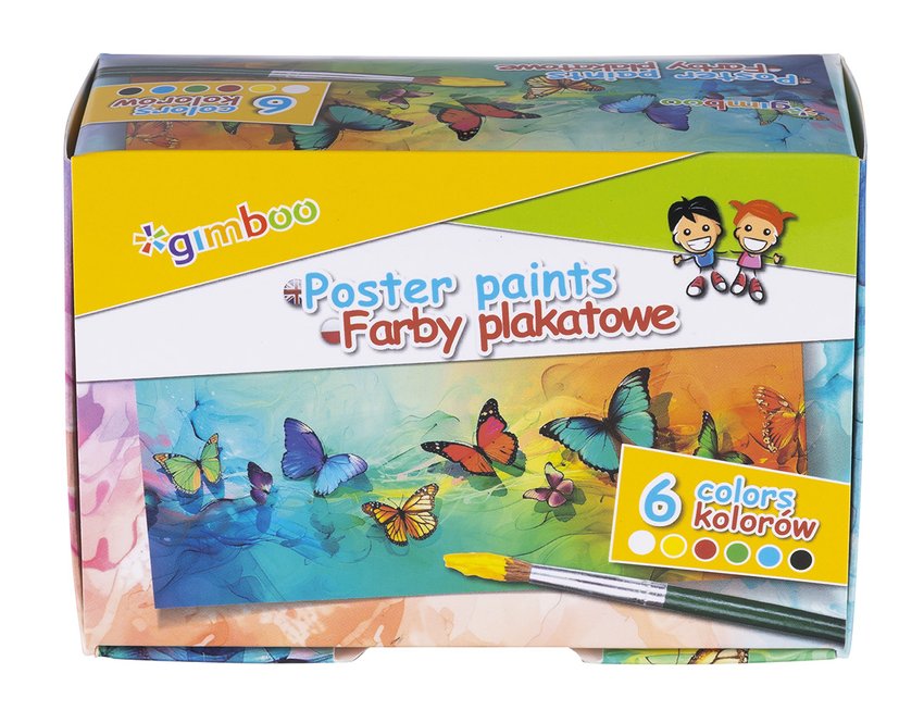 Farby plakatowe GIMBOO 6x20ml mix kolorów
