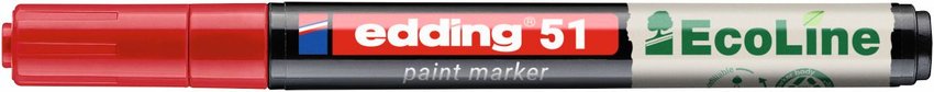 Marker olejowy na bazie wody e-51 EDDING EcoLine 1-2mm czerwony