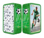 Piórnik szkolny GIMBOO z wyposażeniem 3 komory piłka nożna zielony