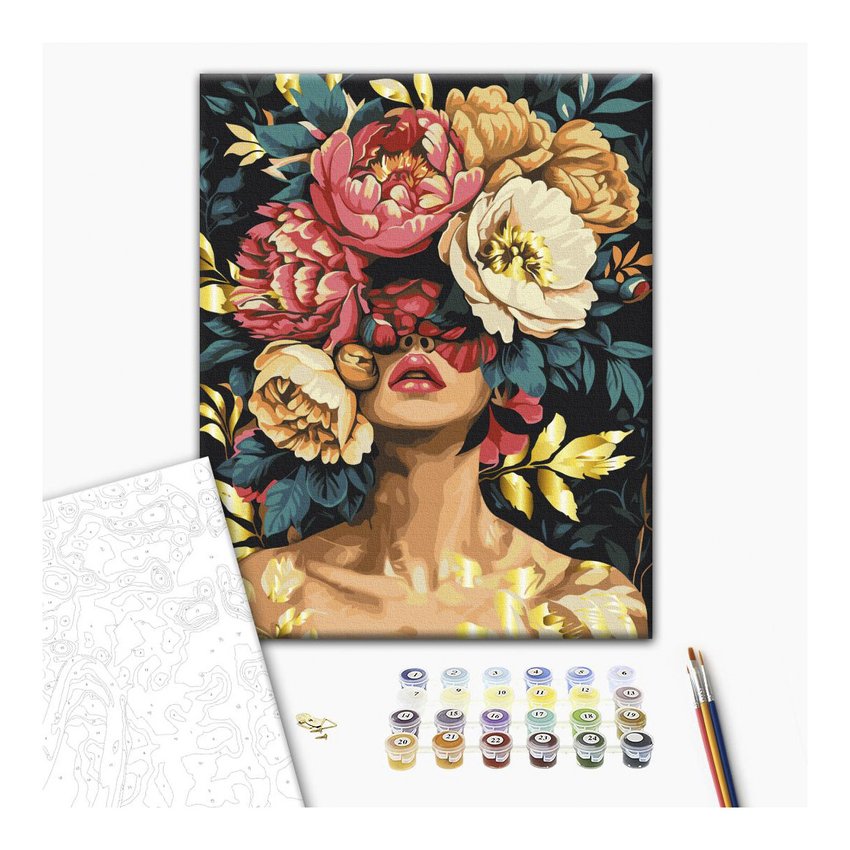 Malowanie po numerach BRUSHME 40x50 cm magia płatków 1 szt., w pudełku