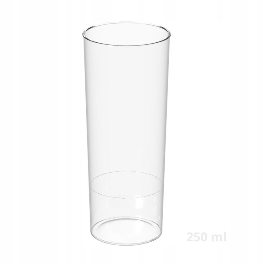 Kubek wielokrotnego użytku PS 250ml 12szt. Przezroczysty