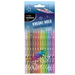 Kredki Ołówkowe 12kol Holograficzne /Kidea