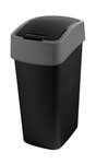 Kosz uchylny Flip 45L Curver czarny szary