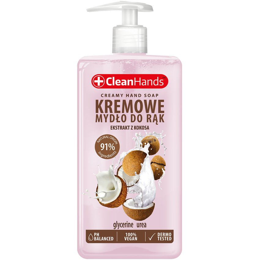 Kremowe mydło w płynie CLEAN HANDS kokosowe 300 ml