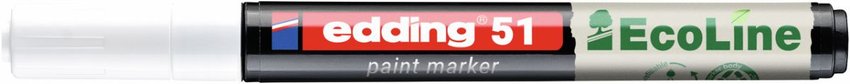 Marker olejowy na bazie wody e-51 EDDING EcoLine 1-2mm biały