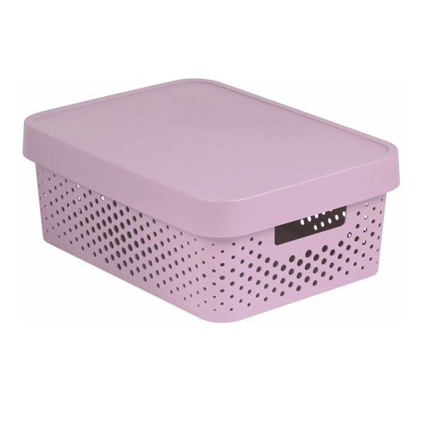 Curver Infinity pojemnik ażurowy 11L z pokrywką różowy