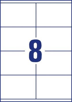 Etykiety Samoprzylepne Economy Europe100 by Avery 105x70 8/A4 A'100 No.ELA036