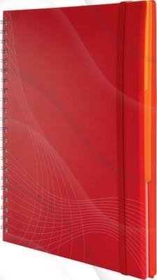 Kołonotatnik Notizio A5 80k Kratka Avery 210x182 Czerwony No.7031