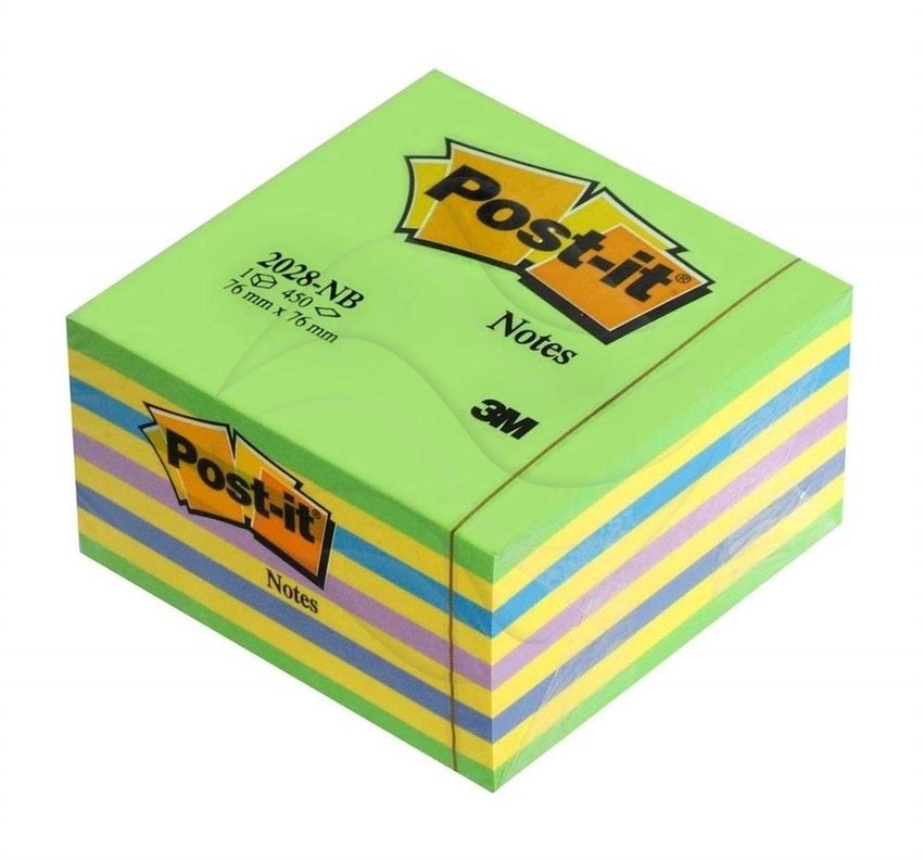 Bloczek Samoprzylepny 76x76 450k 2028-NB Cukierkowy Zielono-Niebieski /Post-it