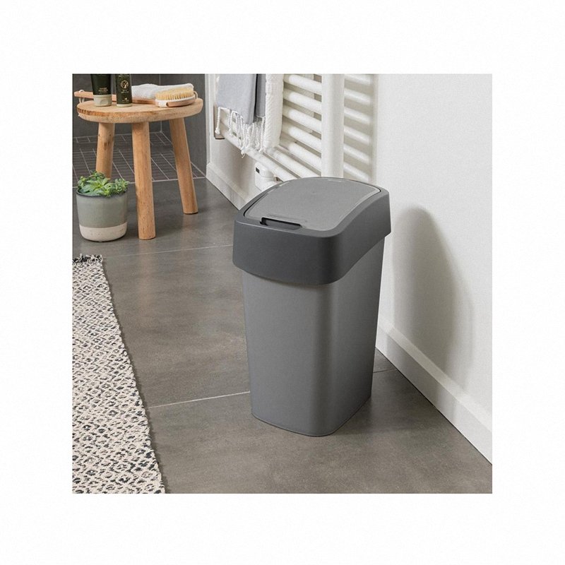 Kosz Flip Bin 10L Curver 186133 srebrny szary