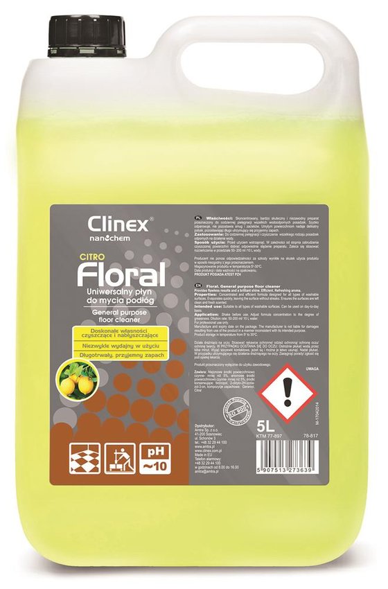 Płyn uniwersalny Clinex Floral Citro żółty 5L 77-897