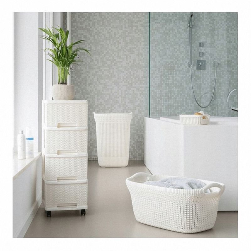 Kosz na pranie Knit 57L kremowy Curver model 228391