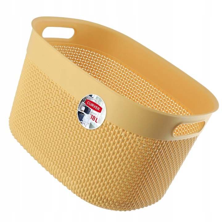Kosz plastikowy Curver Filo rozmiar L żółty 18L