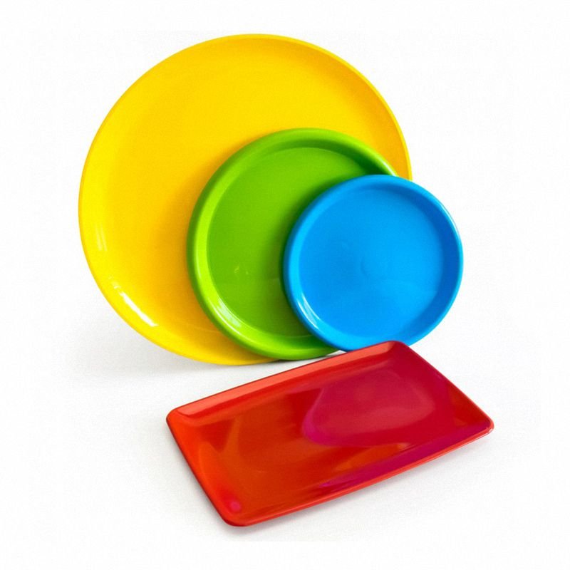Talerz Plastikowy 35,6cm (szt.) Okrągły Party Czerwony / Mintra