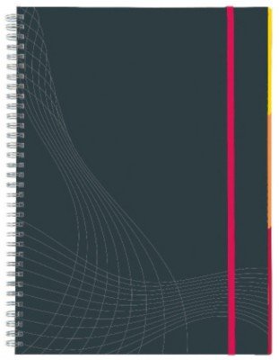 Kołonotatnik Notizio Premium A4 80k Twarda Oprawa Kratka Avery 302x245 Ciemnoszary No.7025