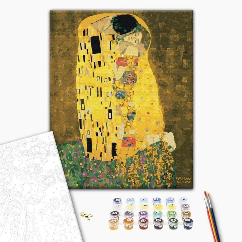Malowanie po numerach BRUSHME 40x50 cm Pocałunek Gustav Klimt 1 szt., w pudełku