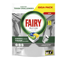 Fairy Kapsułki Do Zmywarki Platinum All in 1 Lemon 81szt.