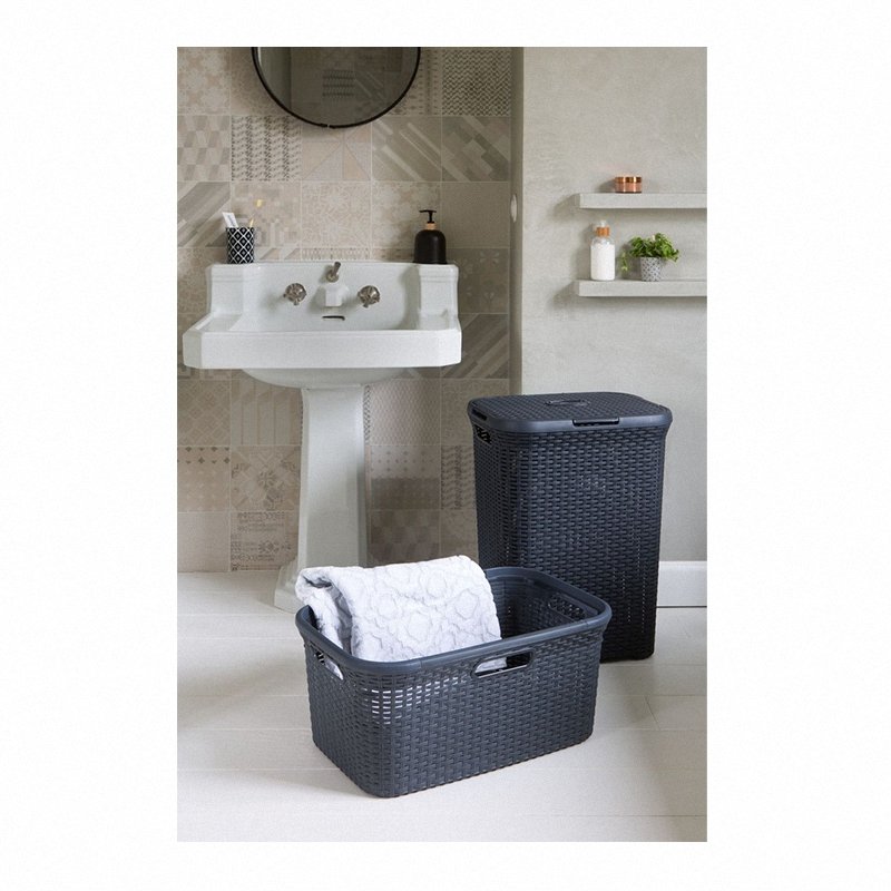 Kosz na pranie Style 60L ciemny szary Curver 189211