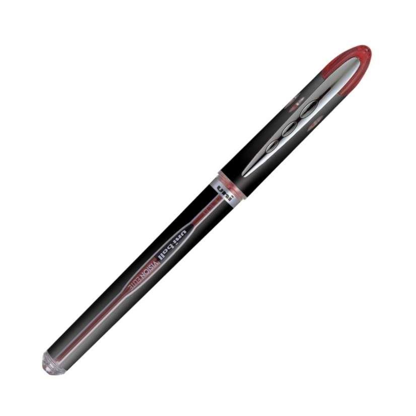 Czerwony długopis żelowy Uni Vision Elite 0.5
