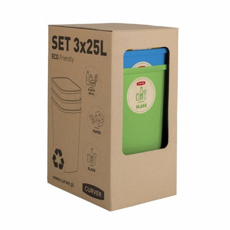 Kosze do segregacji Curver Eco Friendly 3x25L model 249842