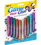 Klej z brokatem AMOS GCL 10B10 &#8211 10,5ml x 10 kolorów