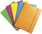 Teczka Z Gumką Office Products Fluo Karton/Lakier A4 300Gsm 3-Skrz. Mix Kolorów