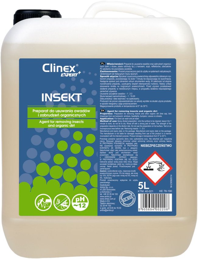 CLINEX Insekt środek na owady i plamy organiczne 5L