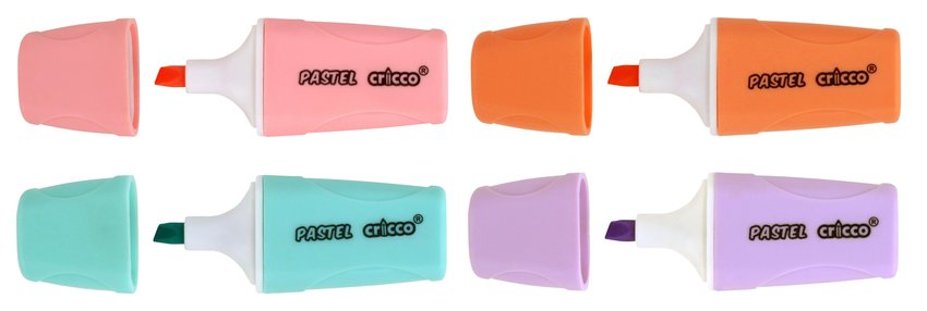Zakreślacze Mini Cricco Pastel 4-Kol.Etui