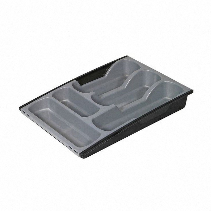 Rozsuwany wkład do szuflady Curver 159614 czarny srebrny metalizowany