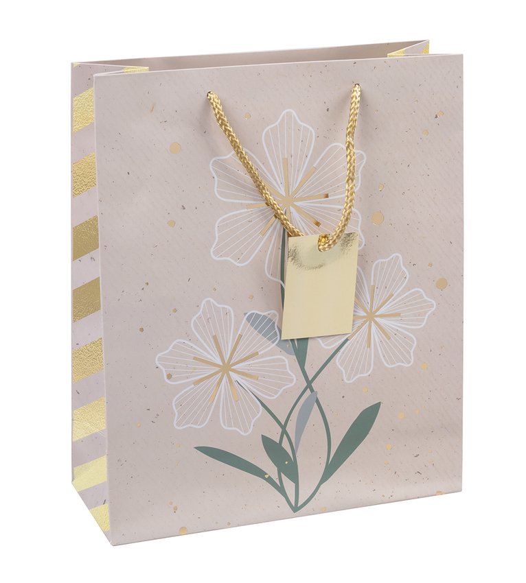 Torebka na prezenty DONAU HOME laminowana 25x30x10cm całoroczna sznurek mix wzorów