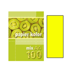 Papier Xero A4 A'100 80g Żółty Fluo /Kreska