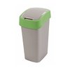 Kosz uchylny Flip 45L srebrno zielony Curver 195022