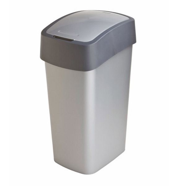 Kosz uchylny Flip Curver 186181 45L srebrny szary