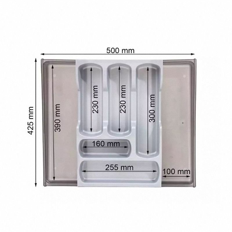 Rozsuwany organizer do szuflad Basic  Curver szary
