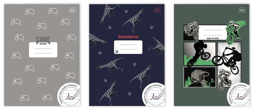 Zeszyt A4 UV Boys trzy linie 32 kartki / Interdruk